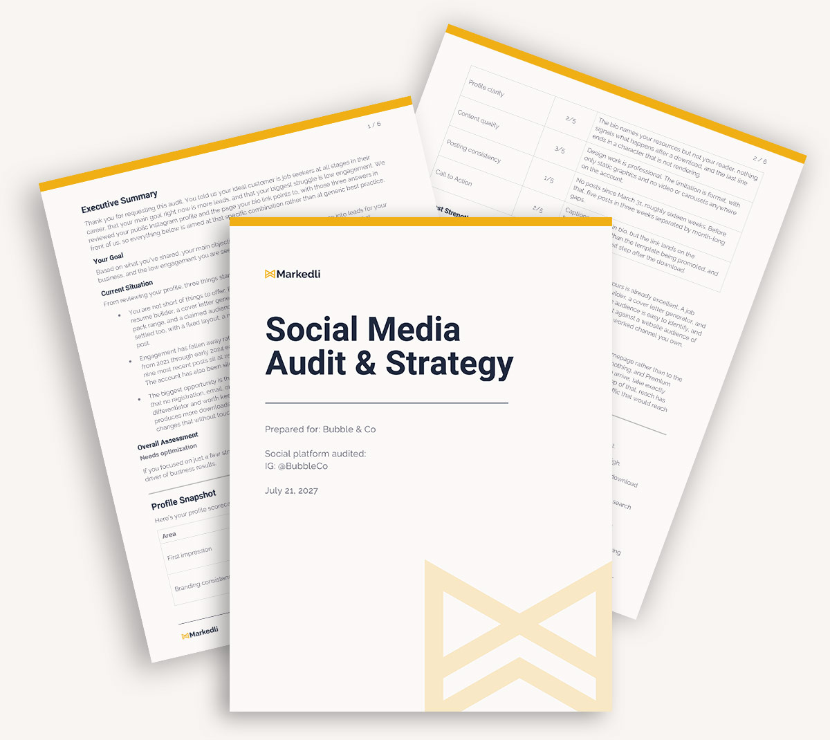 Social media audit and strategy